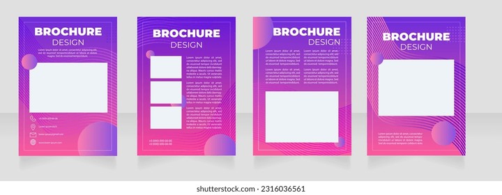Diseño de folleto en blanco del curso de modelado tridimensional. Plantilla de afiches vertical con espacio de copia vacío para texto. Recopilación de informes corporativos prefabricados. Páginas editables de papel