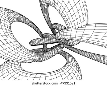 three-dimensional monochrome abstraction