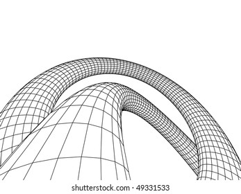 three-dimensional monochrome abstraction