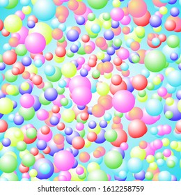 three-dimensional multi-colored balls. light children's holiday pattern