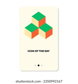 Three-dimensional object on white background. Production of object in 3d cartoon illustration. Innovation concept. Vector illustration symbol elements for web design