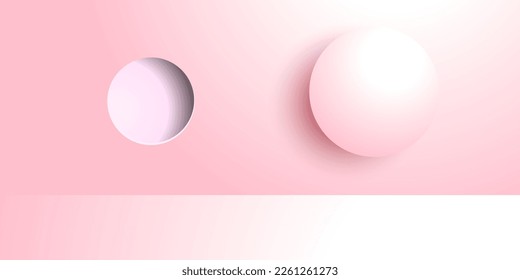 Three-dimensional pink silhouette 3d background