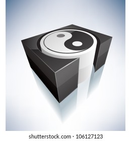 Three-dimensional religion symbols: Taoism, a philosophical and religious tradition that emphasizes living in harmony with the Tao