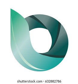 Three-dimensional round logo for business