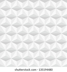 Three-dimensional seamless texture with triangles, mosaic endless pattern. Monochrome vector illustration. Eps 8