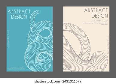 Three-dimensional spiral effect. The dynamic shape of the parallel lines creates the illusion of volume. A design element for creative ideas
