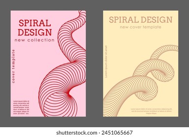 Three-dimensional spiral effect. The dynamic shape of the parallel lines creates the illusion of volume. A design element for creative ideas
