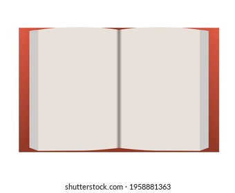 Three-dimensional spread books, book illustrations. Image of white background, reading, studying, education.