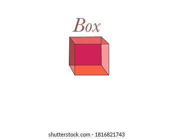 Three-dimensional square box geometry with many colors