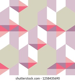 Three-dimensional squares. Trendy seamless pattern designs. Vector geometric background. Mosaic texture. Can be used for wallpaper, textile, invitation card, wrapping, web page background.