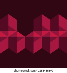 Three-dimensional squares. Trendy seamless pattern designs. Vector geometric background. Mosaic texture. Can be used for wallpaper, textile, invitation card, wrapping, web page background.