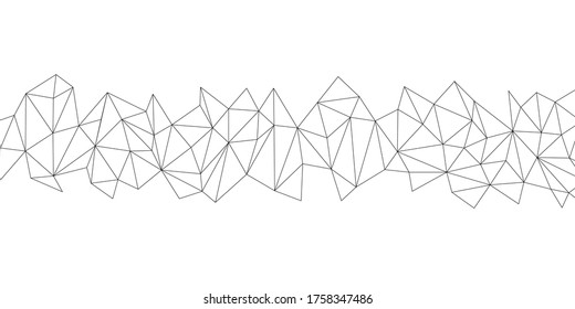 Three-dimensional triangle line silhouette background