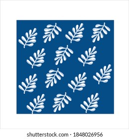 Dreidimensionale Zweige in einer Vektorgrafik für den Druck auf einem Kleid, Heimtextilien oder Tapeten.