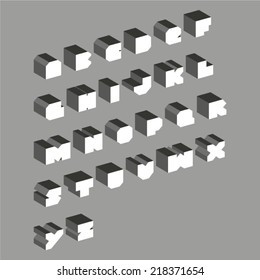 Three-Dimensional vector Alphabet