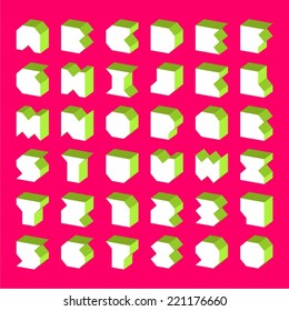 Three-Dimensional vector Alphabet