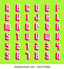 Three-Dimensional vector Alphabet