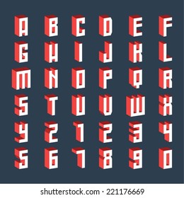 Three-Dimensional vector Alphabet