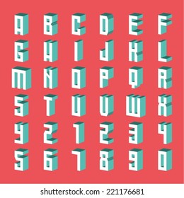 Three-Dimensional vector Alphabet