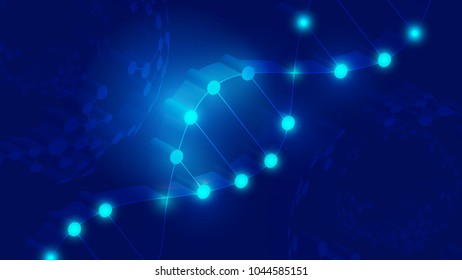 Three-dimensional vector DNA structure, medical technology, medical background.