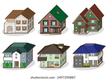 Ilustración vectorial tridimensional de una casa.