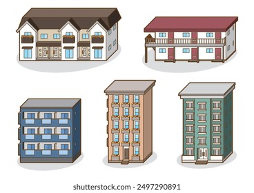Ilustración vectorial tridimensional de una casa.