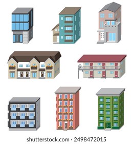 Ilustración vectorial tridimensional de una casa.