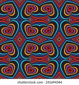 Three-dimensional volumetric seamless pattern. Vector