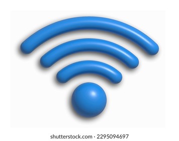 Three-dimensional Wi-Fi icon. 3d icons for websites, applications and creative ideas