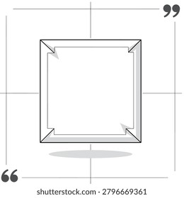 A three-dimensional wireframe cube with arrows on a grid background.