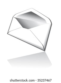Threedimentional Email Icon with Reflection