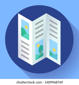Three-fold brochures vector illustration in flat style