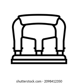 three-hole punch line icon vector. three-hole punch sign. isolated contour symbol black illustration