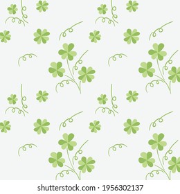 Three-leaf and four-leaf clover pattern with the symbol of Ireland.  Scope of application: handicrafts, children's products, textiles, gardening, decoration for the holiday of St. Patrick's Day.