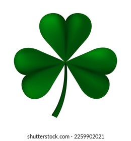 Three-leaf shamrock clover icon set. Symbol of Lucky Irish beer festival St Patrick's day. Vector Illustration.
