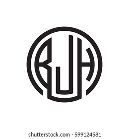 three-letter initials black circle logo