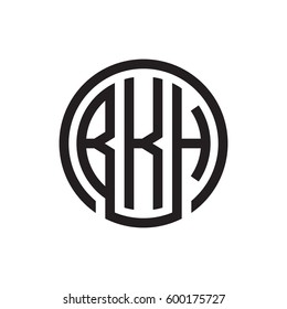 three-letter initials black circle logo