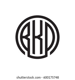 three-letter initials black circle logo