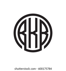 three-letter initials black circle logo
