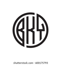 three-letter initials black circle logo