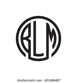 three-letter initials black circle logo