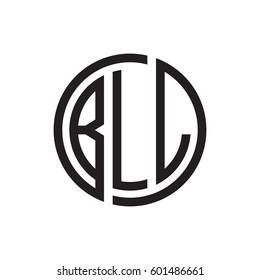 three-letter initials black circle logo