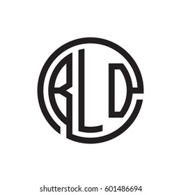 three-letter initials black circle logo