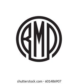 three-letter initials black circle logo