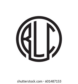 three-letter initials black circle logo