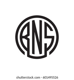 three-letter initials black circle logo
