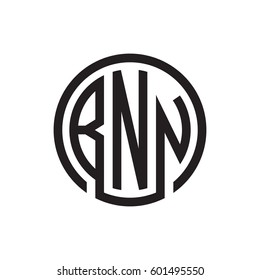 three-letter initials black circle logo