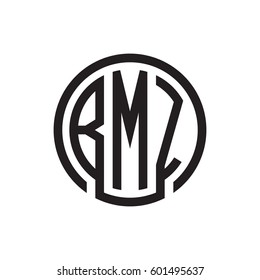 three-letter initials black circle logo