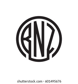 three-letter initials black circle logo