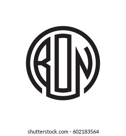 three-letter initials black circle logo