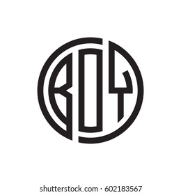 three-letter initials black circle logo